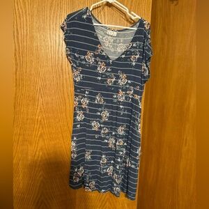 Maurice’s 24/7 dress blue stripes with flowers
